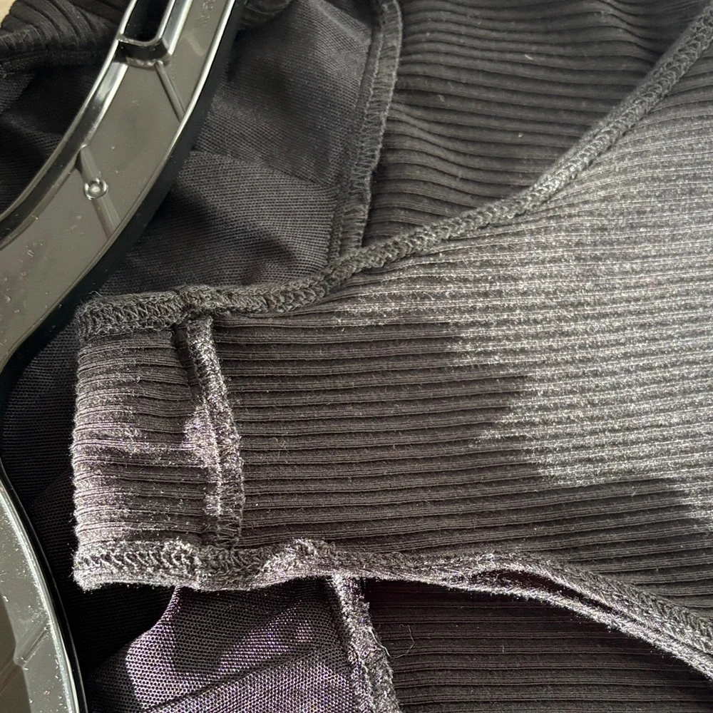 Angie Bauer S Black Ribbed Bodysuit - Picture 10 of 11